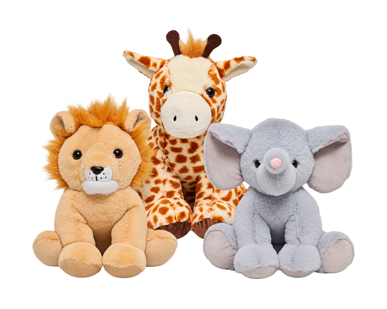 Plush zoo and safari animals from Noah's Ark Animal Workshop.