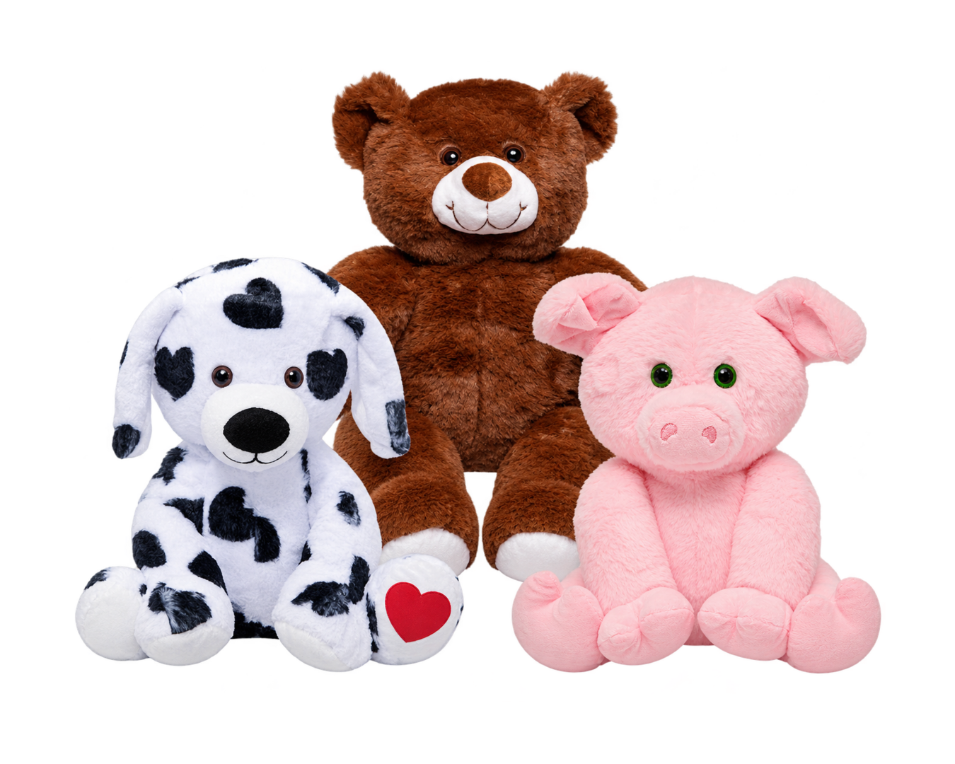 Valentine's Day plush animals from Noah's Ark Animal Workshop.