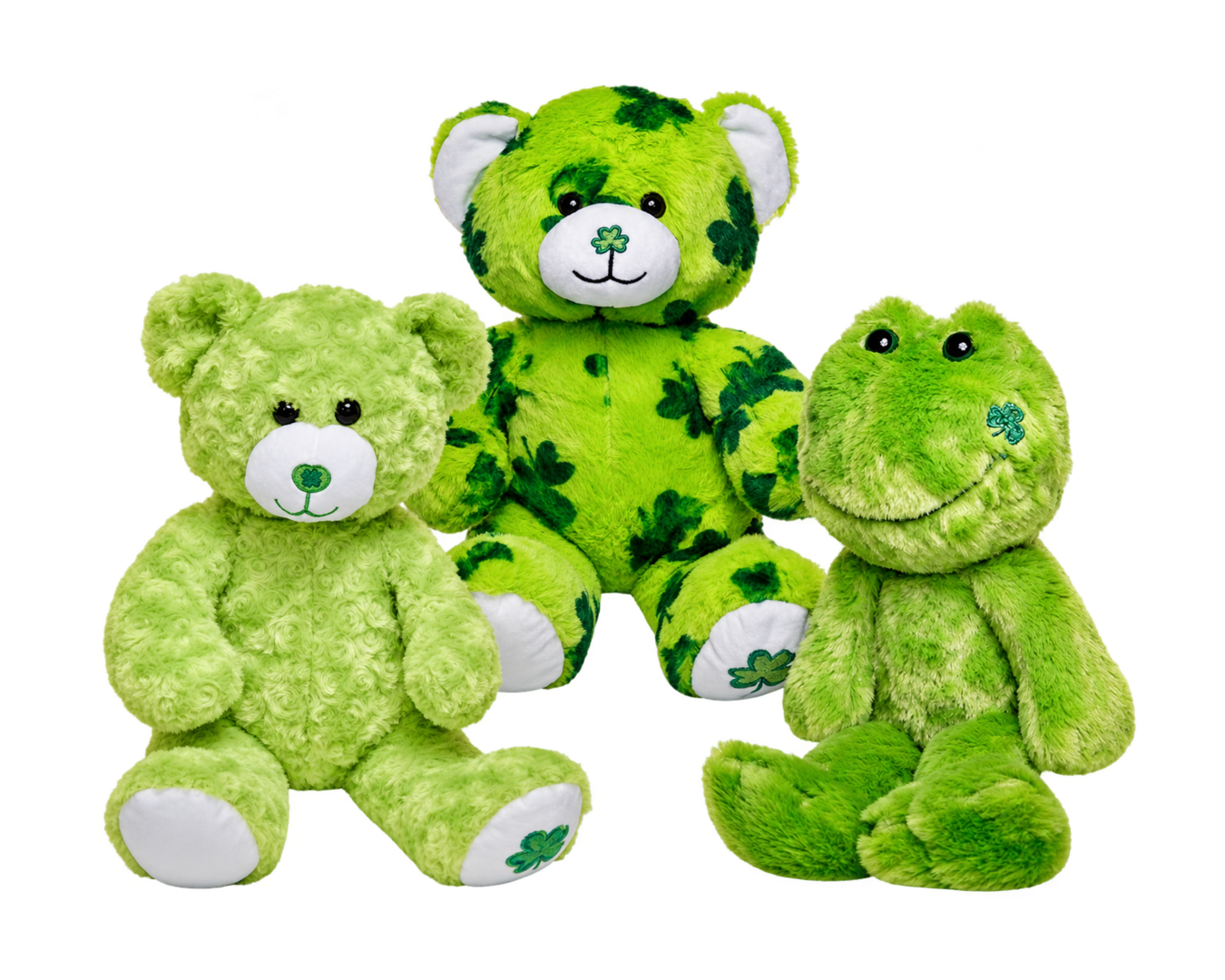 St. Patrick's Day plush toys from Noah's Ark Animal Workshop.