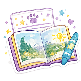 An adventure story card along with an activity card.