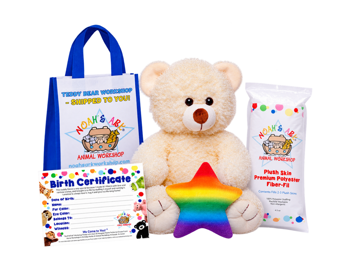 Stuffable animal kits from Noah's Ark Animal Workshop.