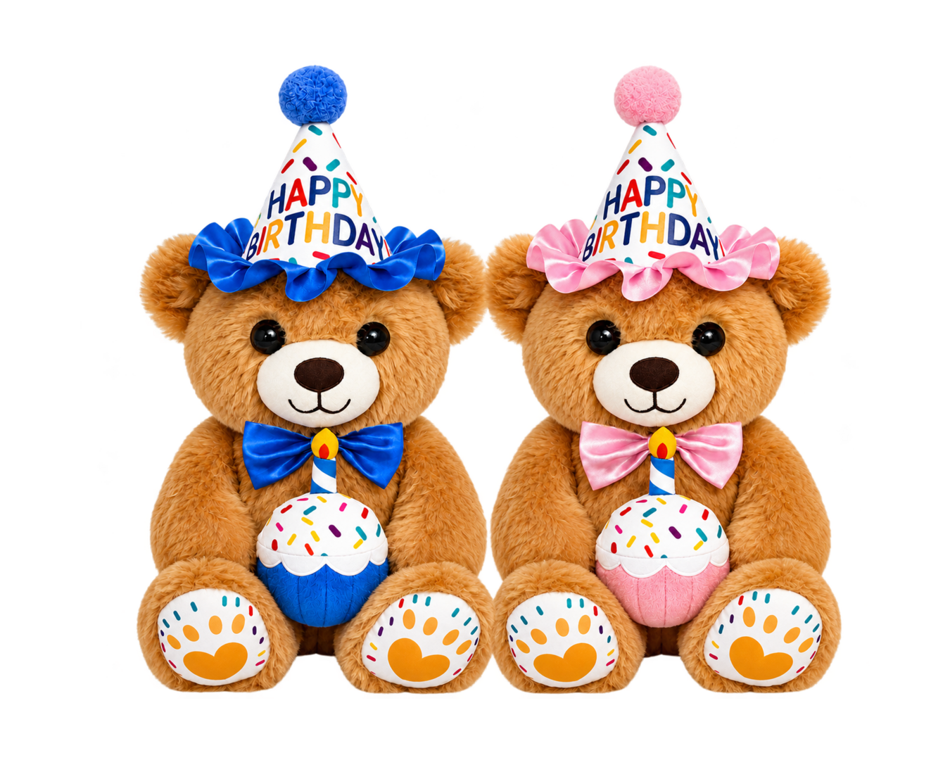 Birthday boxes with plush toys from Noah's Ark Animal Workshop.