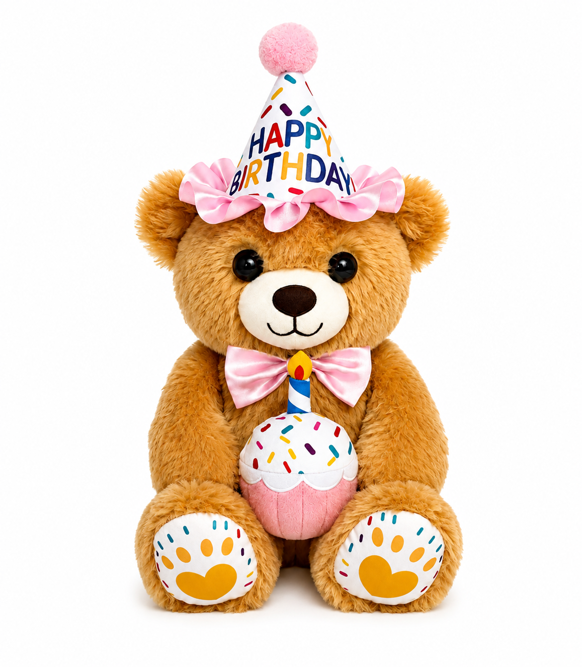 Child celebrating with a Birthday Bear